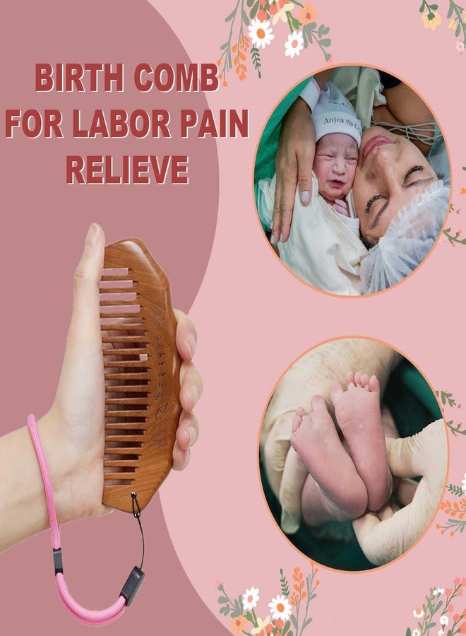 Moreinday Labor Comb, Peachwood Birthing Comb for Labor Pain with Wrist Strip and Gift Case - Image 4